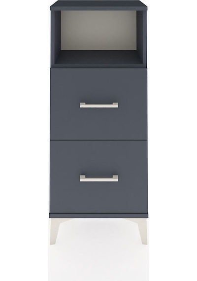 Arges Komodin Tek Raflı 2 Çekmeceli 44x30x106 Antrasit-antrasit Antrasit