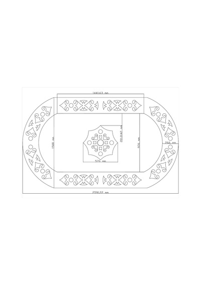 Motifpiyer Motifli Tavan Göbegi Led Spotlu Tmg -54-O-150Cmx260Cm