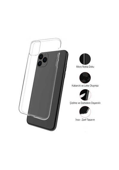 Apple Uyumlu iPhone 5S Kılıf 1mm Şeffaf Silikon Kılıf