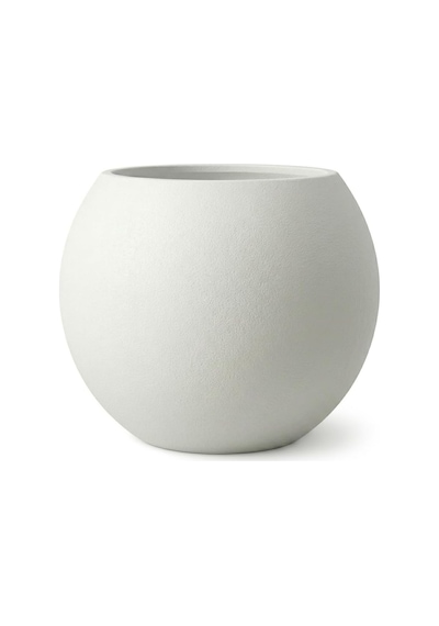Zevli Dekoratif 27l Küre Saksı Ø35 Cm Sahra Kumu Beton Görünümlü Modern Salon Ve Bahçe Saksısı