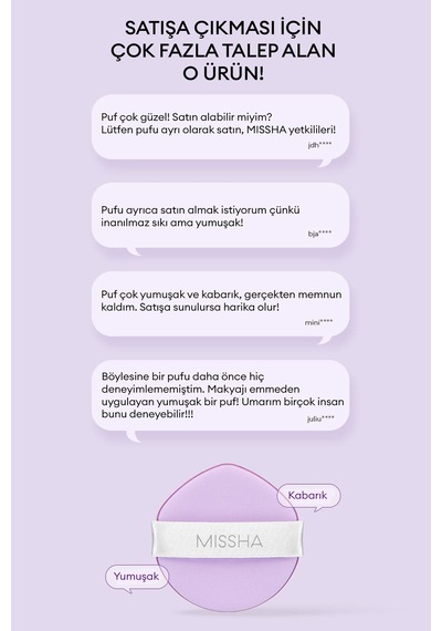 Missha Glow Layering Fit Puff Yüksek Kapatıcılık Sağlayan Yumuşak Makyaj Süngeri 5'li