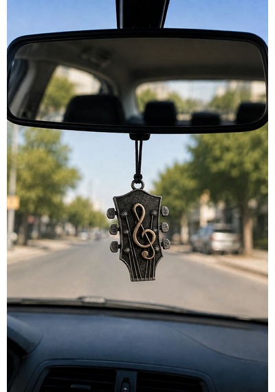 Sol Anahtarı Figürlü Gitar Kafa Tasarımlı Araba Dikiz Aynası Süsü Oto Aksesuarı