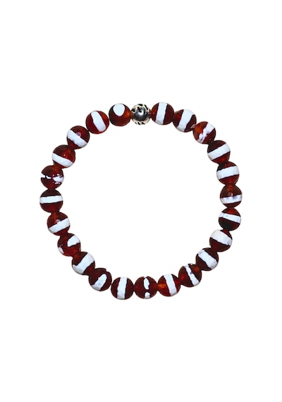 Tibet Akik Bileklik Doğaltaş 8mm Unisex Koruma Ve Denge Taşı Kırmızı