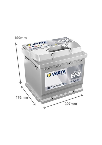 Varta Blue Dynamic N50 Start-stop Efb 12 V 50 Ah 550