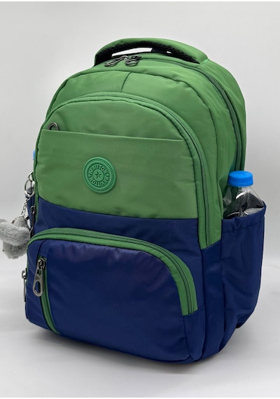 Suya Dayanıklı İlk Okul Çantası 3'lü Seti Unisex Çocuk İlkokul Çantası Ldc-8010 Yeşil-laci Yeşil