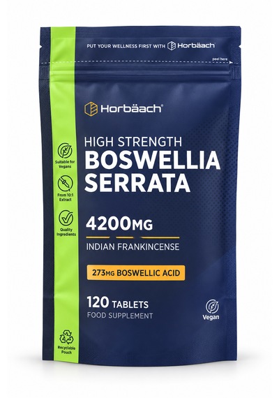 Horbäach Boswellia Serrata 4200 Mg Eşdeğer Ekstre 120 Vegan Tablet