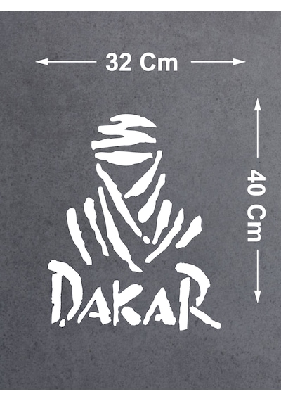 Dakar Sticker - 4x4 Off Road Adventure Sticker - Araba Oto Motosiklet Karavan Cam Sticker - 00074 40x32 Cm