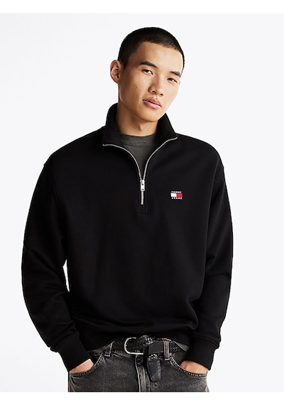 Tommy Hilfiger Tommy Hılfıger Erkek Sweatshırt Dm0dm20641-bds Siyah
