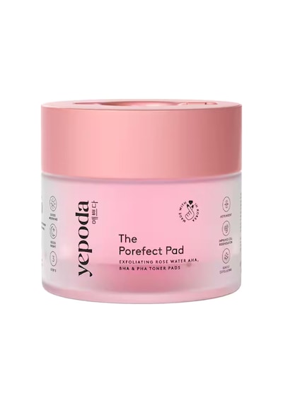 Yepoda The Porefect Pad Gül Suyu, Aha, Bha Ve Pha'lı Canlandırıcı Peeling Pedleri 120 Ml