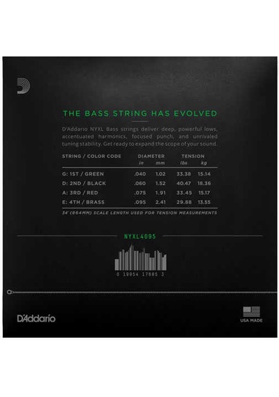 D'addario Nyxl4095 Bas Gitar Teli 40-95