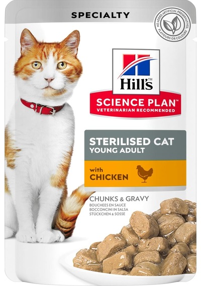 Hill's Gravy Tavuklu Pouch Kısırlaştırılmış Yetişkin Kedi Maması 85 G