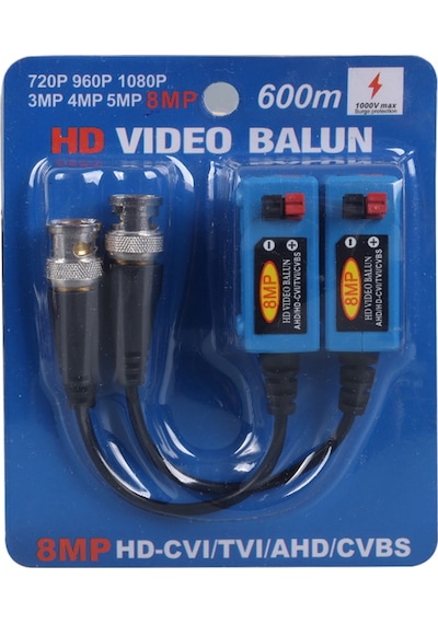 Ayt Powermaster Pm-3893 8mp Max 600 Metre Hd-tvı Cvı Ahd Cvbs Hd Video Balun