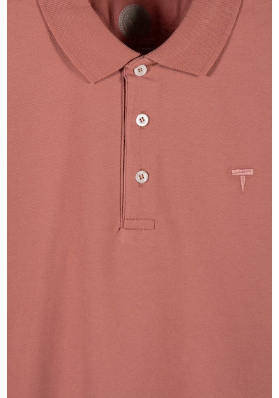 Erkek Gül Kurusu Basic Slim Fit Polo Yaka T-shirt Gül Kurusu