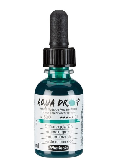 Schmincke Aqua Drop Sıvı Suluboya 30ml - Emerald Green