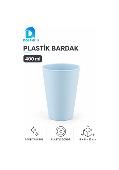 Plastik Bardak 400 Ml Günlük Kullanım Ve Piknik Servis Bardağı Çok Renkli