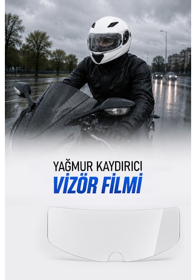 Şeffaf Motosiklet Kask Vizör Buğu Önleyici Film Yağmur Kaydırıcı Pinlock Tipi Koruyucu Lens
