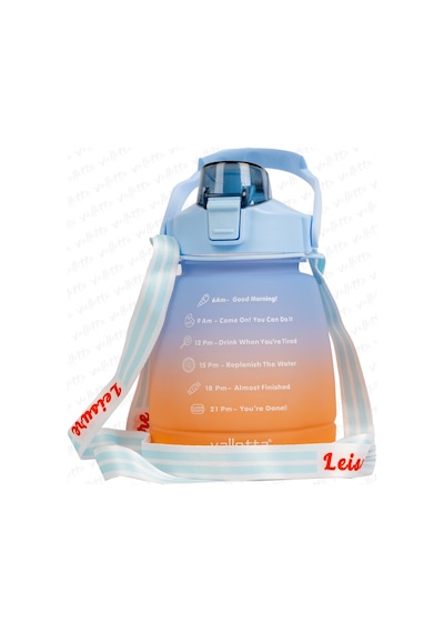 Lusca Bpa Içermez Motivasyonel Su Matarası 1,3 Lt Mavi-Turuncu