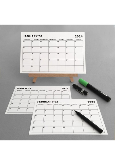 2027 Masa Takvimi, Ahşap Şövale Masa Takvimi, Aylık Planlamalı Takvim, 2027 Takvim, Yapılacaklar Lis