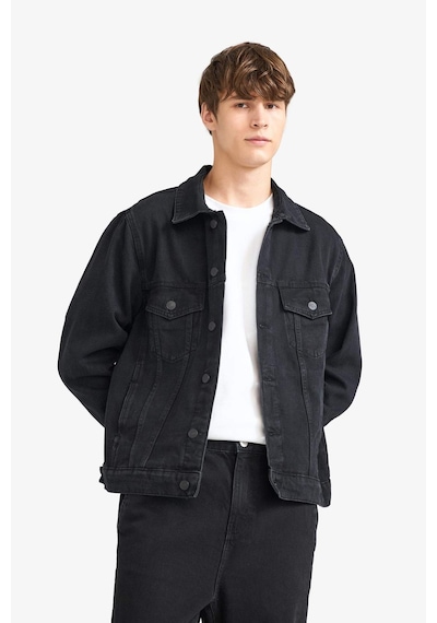 Defacto Regular Fit Düğmeli Cepli Jean Ceket F4738ax25aunm40 Siyah Defacto Regular Fit Düğmeli Cepli Jean Ceket F4738ax25aunm40 Siyah