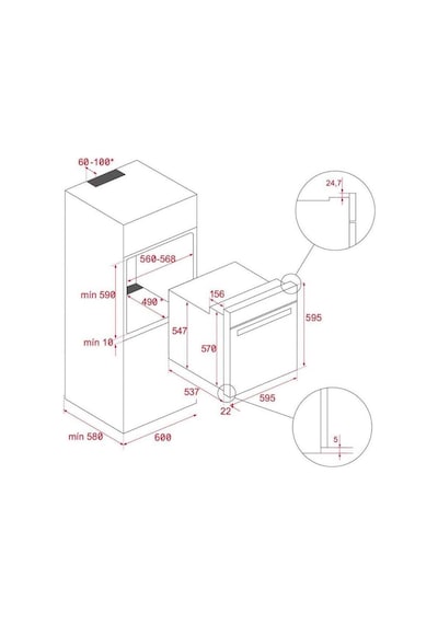Teka HLB 8600 ST - GZC 64320 XBC ST - DLV 68660 ST TOS Urban Serisi Gri Ankastre Set