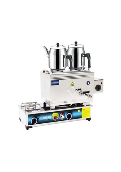 Mizan 25 lik 2 Demlikli Elektrikli Tüplü 20 L Çay Kazanı Inox