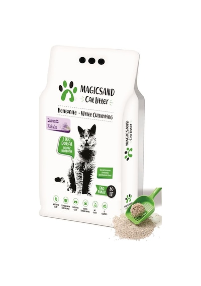 Magicsand Cat Litter Lavanta Kokulu İnce Bentonit Kedi Kumu 20 L