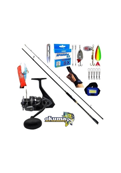 Okuma Wave Power 3000 274cm 8-42gr Karbon Zen Pro Turna Spin Olta Takımı Seti