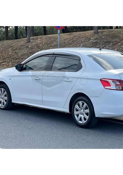 Peugeot 301 2012-2019 Uyumlu Mugen Cam Rüzgarlığı Seti Piano Black 4'lü İthal (00) (ŞüsCarOto Aksesuar)