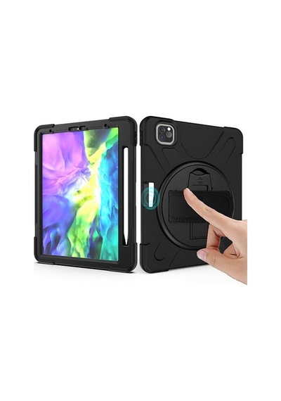 Apple Uyumlu iPad Pro11 (2021-2020-2018) Kılıf Shockproof 3 Katmanlı Standlı