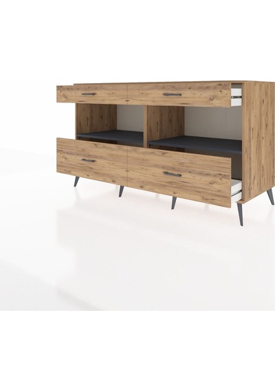 Kronos Konsol 2 Raflı 4 Çekmeceli 176x59x99 Çam-antrasit/çam Çam-antrasit/çam Kronos Konsol 2 Raflı 4 Çekmeceli 176x59x99 Çam-antrasit/çam Çam-antrasit/çam