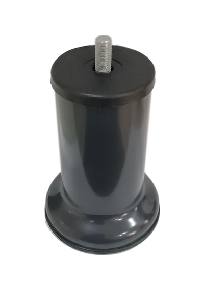 Cateksss 10 Cm Baza Ayağı Koltuk Ayağı Kanepe Ayağı Civatalı 3/8 Kalın Diş Antrasit Gri - 30 Lu Paket