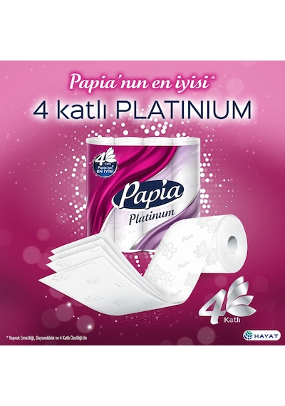Papia Tuvalet Kağıdı 4 Katlı 32 Li Pk Platinum