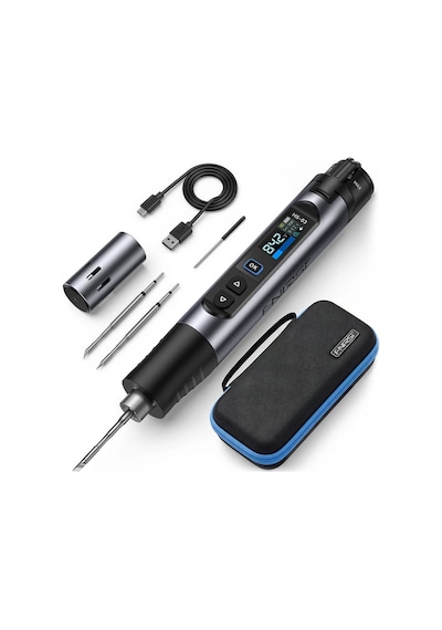 Fnırsı Hs-03 Kablosuz Şarjlı Kalem Havya 2600mah Değiştirilebilir Pil, 100-450 C