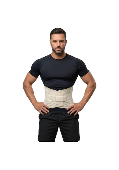 Tr Veltomed Bej Çelik Balenli Lumbostad 26cm Korse, Ortopedik Korse, Bel Korsesi, Skolyoz, Lomber Disk, Fıtık, Kireç