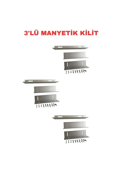 Sarkey Sr-280 Zl Aparat 280 Kg Manyetik Kilit Montaj Bağlantı Kiti 3 Adet