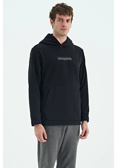 Tommy Life Erkek Kapşonlu Sweat Siyah Art-88301 Siyah