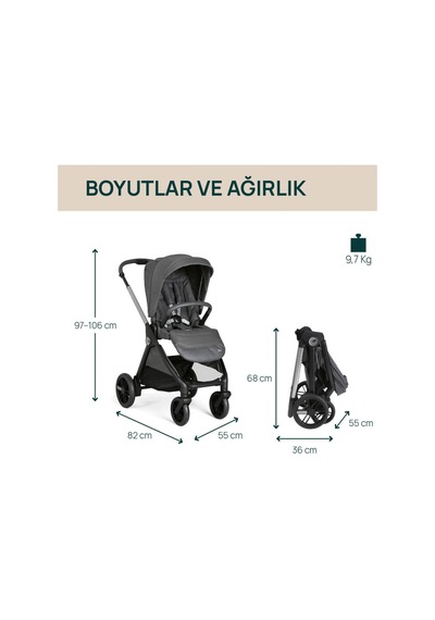 Bellagio Bebek Arabası Black Satin