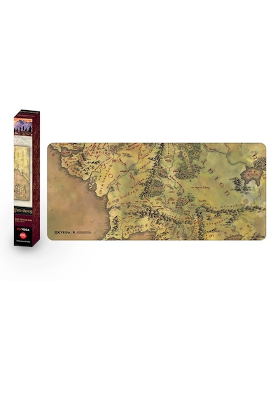 Exvega Lord Of The Rings Middle Earth Map Mousepad Xxl 90x40 Exve
