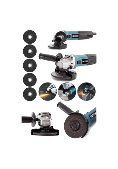 Alman 3000 Watt Professional 125 Mm Sjs Metal Şanzuman Avuç İçi Taşlama Makinesi + 5 Adet Taş
