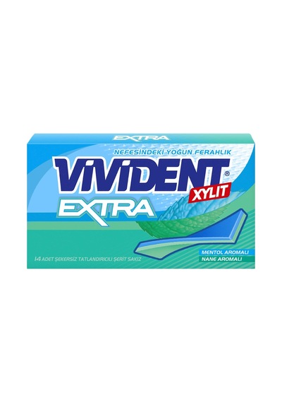 Vivident Sakız Cüzdan 26 G Extra Nane Şekersiz Şerit Sakız 2'li Ekonomik Paket - 2 Adet Tarı