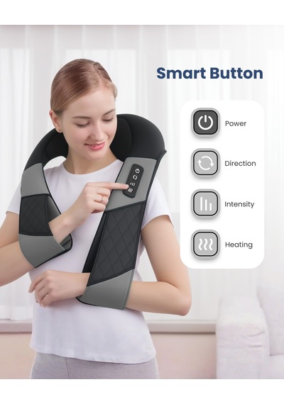 Comfıer Isıtmalı Kablosuz Boyun Masaj Aleti, Boyun Ve Omuzlar İçin Shiatsu Masajı, 3 Yoğunluk Seviyesine Sahip 3d Masaj Yastığı, Şarj Edilebilir, Kadınlar Ve Erkekler İçin Hediye, Siyah Comfıer Isıtmalı Kablosuz Boyun Masaj Aleti, Boyun Ve Omuzlar İçin Shiatsu Masajı, 3 Yoğunluk Seviyesine Sahip 3d Masaj Yastığı, Şarj Edilebilir, Kadınlar Ve Erkekler İçin Hediye, Siyah