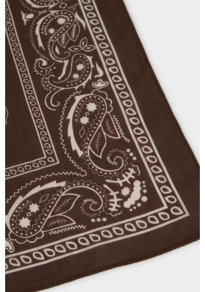 Defacto Kadın Desenli Pamuklu Bandana N7447az26smbn66 Kahve-bn66