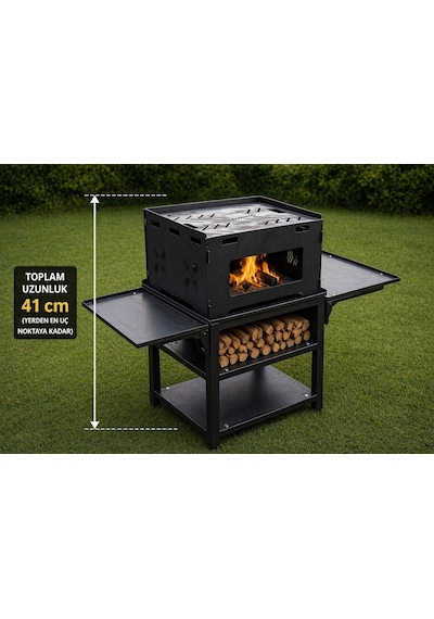Tezgâhlı Fırınlı Barbekü Siyah