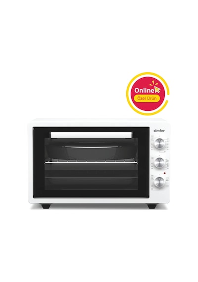 Simfer 4242 Beyaz 42 LT Turbo Fan Mini / Midi Fırın - 6 Fonksiyon,Yoğurt Yapma, Buz Çözme & İç Aydınlatma