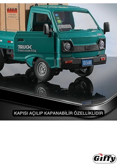 Uzaktan Kumandalı Rc Kamyonet ,yük Taşıma Aracı ,sesli ,ışıklı ,şarjlı , Pil Hediyeli ,2.4 Ghz Araç Yeşil