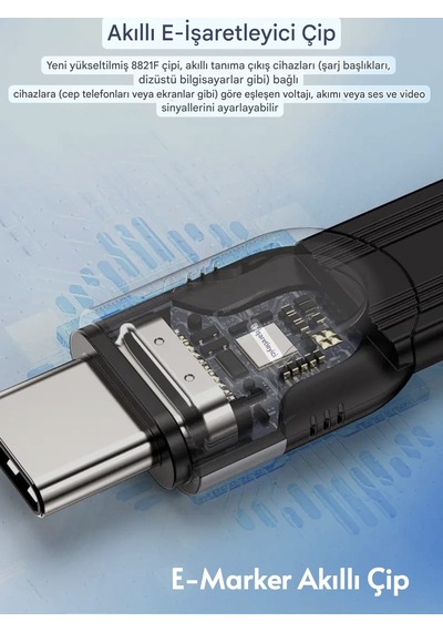 Ugourd Thunderbolt 5 E-marker Akıllı Çip 50cm. 240w 80gbps 16k+8k+4k Pd 240w Görüntü Aktarım Ve Type-c Hızlı Şarj Ve Data Kablosu Thunderbolt 4/3 İle Uyumlu Yeni Nesil Son Teknoloji Kablo - Ugourd Thunderbolt 5 E-marker Akıllı Çip 50cm. 240w 80gbps 16k+8k+4k Pd 240w Görüntü Aktarım Ve Type-c Hızlı Şarj Ve Data Kablosu Thunderbolt 4/3 İle Uyumlu Yeni Nesil Son Teknoloji Kablo -