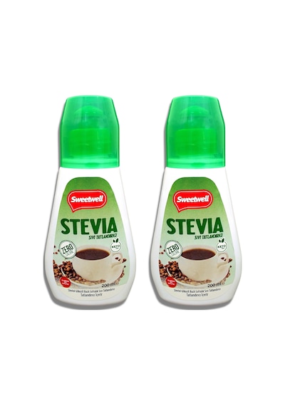 Sweetwell Stevia Sıvı Tatlandırıcı Sıfır Kalori 2 x 200 ML
