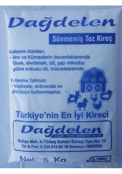 Dağdelen Sönmemiş Toz Kireç 5 Kg