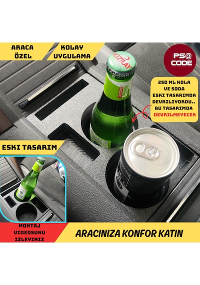 Citroen Berlingo-peugeot Rifter-proace City-fiat Doblo-opel Combo Uyumlu Orta Konsol Bardaklık 001