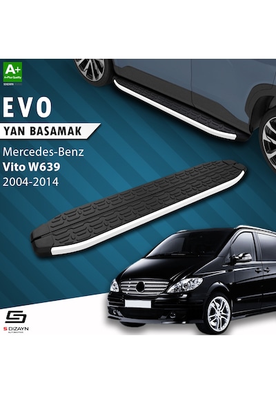 S-dizayn Mercedes Vito W639 Kısa Şase Evo Aluminyum Yan Basamak 233 Cm 2004-2014